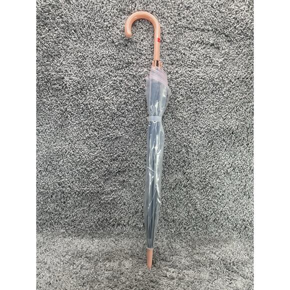 Large Transparent Clear See Through Umbrella With Pink Handle Brand New - Picture 6 of 10
